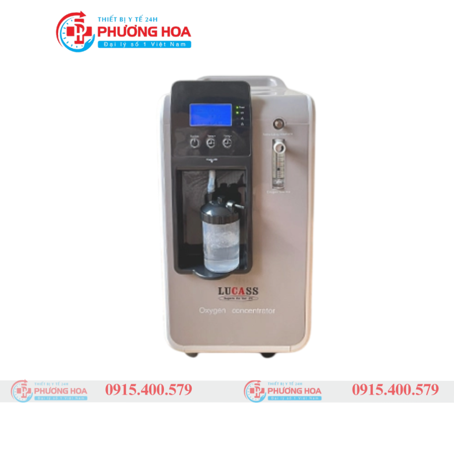 Máy tạo oxy 3 lít/phút Lucass SZ-3BW có xông khí dung